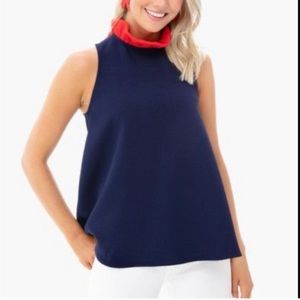Tuckernuck Pomander Place Mason Ruffle Bow Tie
Blouse Navy and Red